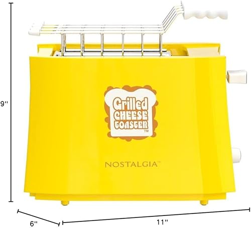 Miniatura 7 de Nostalgia Tostadora de Queso a la Parrilla con Cestas Tostadoras Fáciles de Limpiar y Dial Ajustable para Tostar con Ranuras Anchas