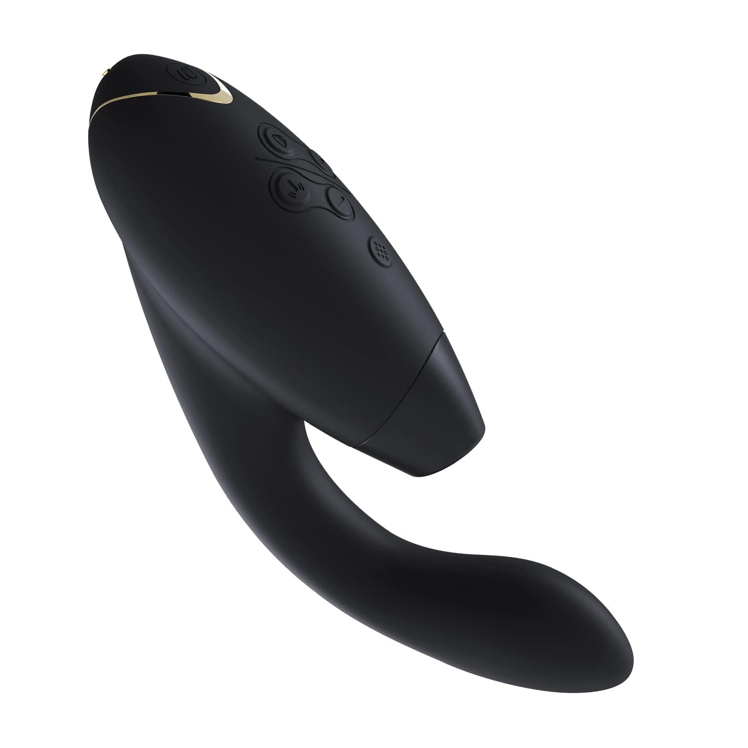 Womanizer DUO 1 Rabbit-Vibrator & G-Punkt Stimulator mit Klitoris-Sauger, doppelte Stimulation mit je 12 Intensitätsstufen, Black Gold