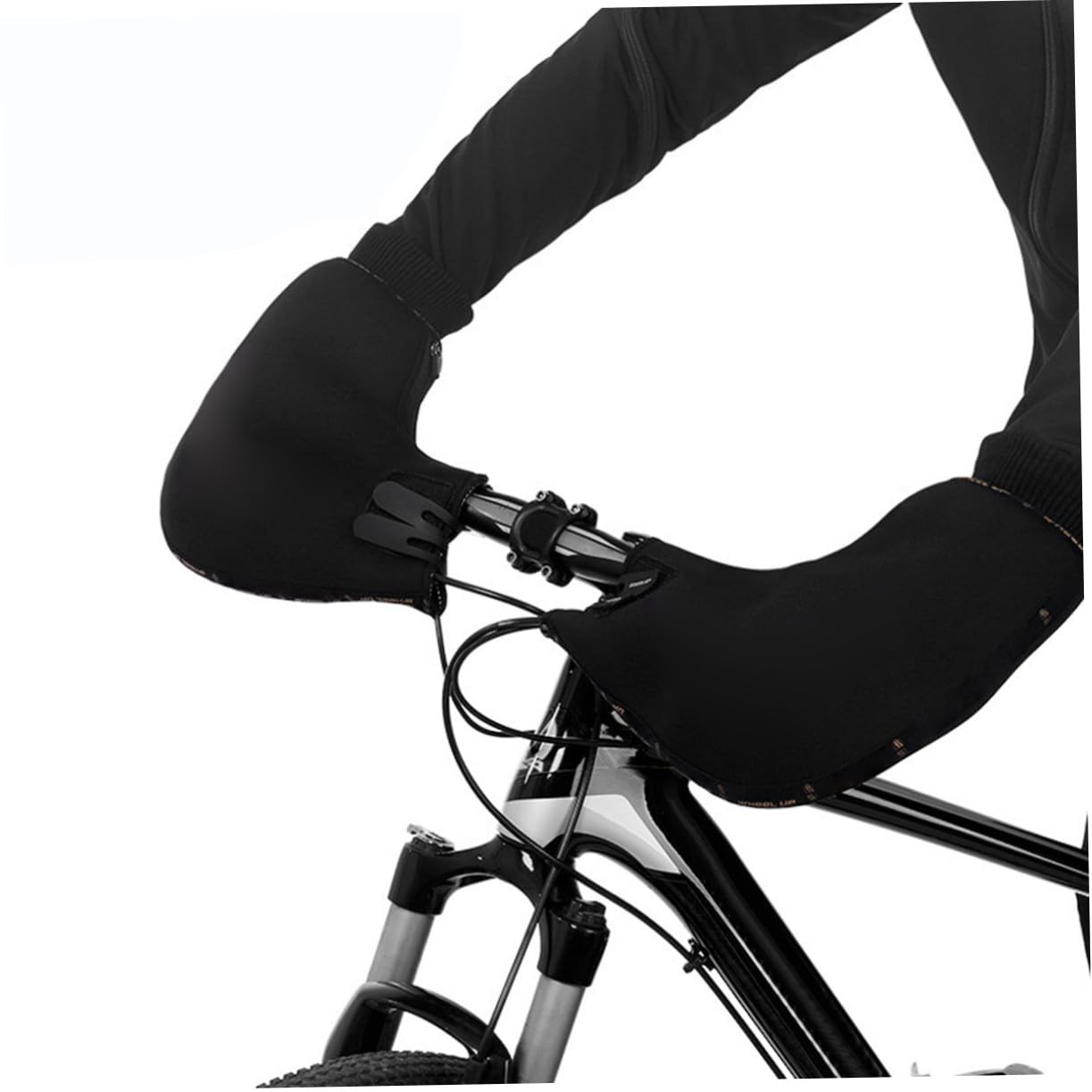 GALPADA Warme Lenkerhandschuhe für Fahrrad und E Scooter Winddichte und Dicke Winter Fahrradhandschuhe aus Neopren und Baumwolle für Kalte Wintertage 1 Paar