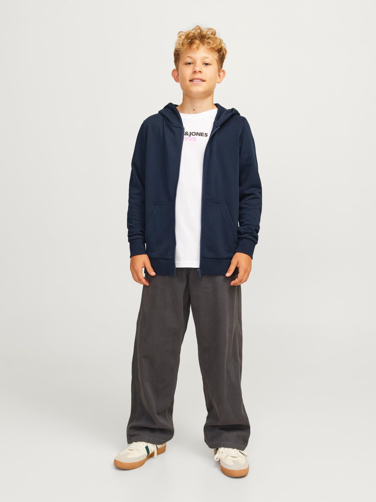 JACK & JONES Jcocaleb - Felpa con Cappuccio E Cerniera Maglione Lavorato a Maglia Uomo