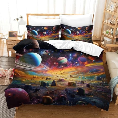 Housse de couette 3D fermeture éclair King 220x240cm