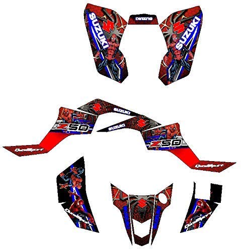 *SALE* Fits SUZUKI ltz 400 & Kawasaki KLF 400 ATV Quad. Custom MX vinyl Graphics Decals Stickers Black Red Racing