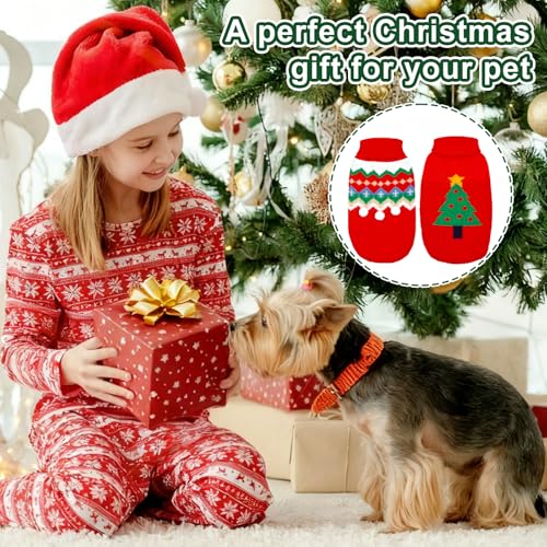 2 Packs Dog Christmas Jumper, Turtleneck Christmas Dog, Pet Sweater Knitted Winter Warm Soft Dogs Jumper Costume for Medium Dogs XXL — photo 5