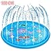 Produktbild Luckyoiu 170cm aufblasbares Sprühwasserkissen Sommerkinder Spielen Wasser im Freien Rasen Strand Meerestier aufblasbares Wasserspray Kinder Sprinkler Spielkissen Mat Wanne Swimmingpool