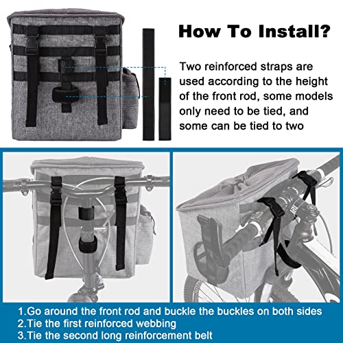 Ownpets Dog Bike Basket Foldable Pet Carrier, Dog Car Booster Seat with Mesh Windows, Adjustable Shoulder Bag Portable… - Image 7