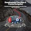 GPS Smart Watch with Maps, 21Day Battery, 5ATM Waterproof, Bluetooth Call,1.43" AMOLED, 178 Sports Modes, Compass, LED Flashlight/ Heart Rate/Stress/SpO2/Sleep Monitor, for Android iOS Men Women Black