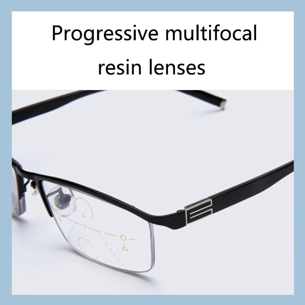Progressives Lesebrille Multifokale Photochrome Lesebrillen Blau Licht Blockierende Brille Sonnenbrille Damen Herren Leser Brille (Size : +2.50)