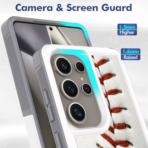 Candykisscase for S25 Ultra, Baseball Sports Pattern Shock-Absorption Hard PC and Inner Silicone Hybrid Dual Layer Armor Defender Case for Samsung Galaxy S25 Ultra - image 3