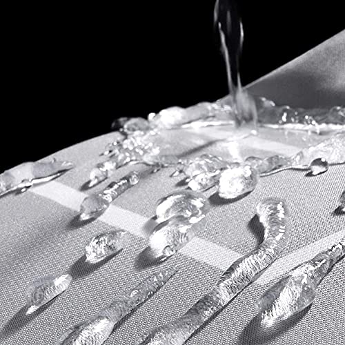 Rideau de bain anti-moisissure en polyester imperméable rideau de douche gris lavable et robuste