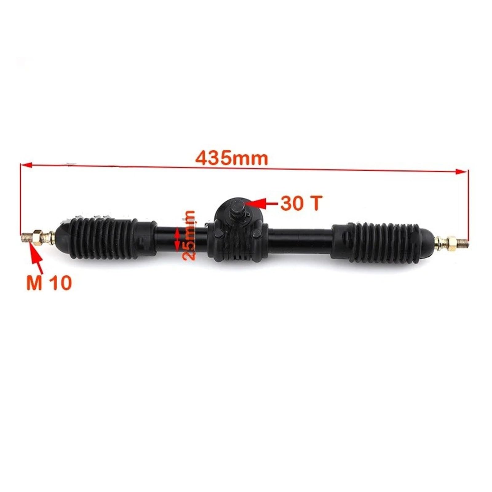 Cardano Albero Trasmissione Per Go Kart 300mm 320mm 420mm Servosterzo Cremagliera Pignone Gruppo Per Fai Te ATV Per Karting UTV Buggy Per Quad Bike Accessori(E)