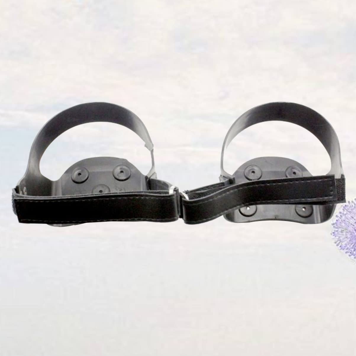 VORCOOL 2 Paia di Punte di Tacchetti Tacchetti Neri sulle Coperture a Piedi Soprascarpe Escursionismo Invernale Neve Anti E Riflettenti Jogging Alpinismo Scarpe Antiscivolo