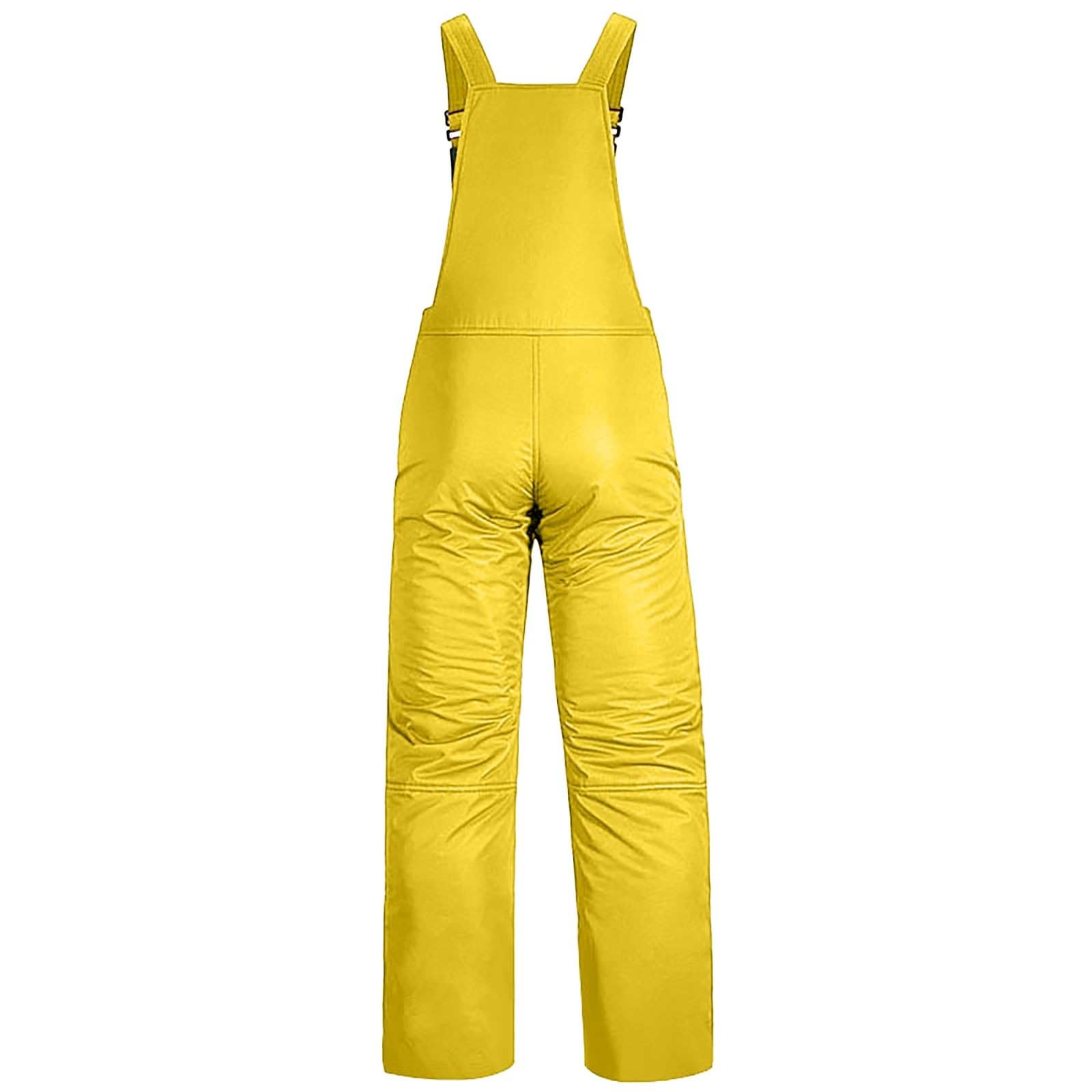 Salopette de ski isolante pour femme - Pantalon de snowboard d'hiver sans manches avec bretelles réglables - Combinaison à manches évasées