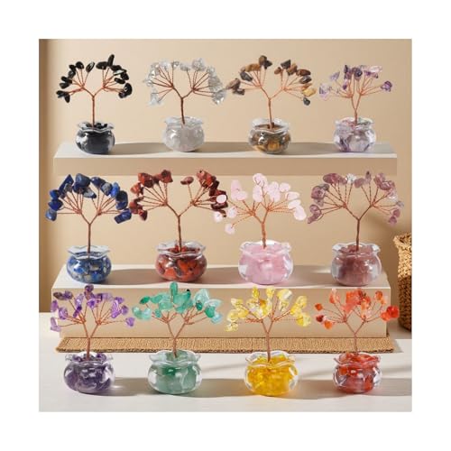 Crystal Tree Home Decor,12PC Small Crystal Trees of Life, Crystals