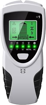 5 in 1 Stud Finder Wall Scanner, Multifunctional Stud Wire Detector with Lcd Green Screen Ac Warning for Metal Wood