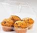 Decony Clear Jumbo Cupcake Muffin Container Boxes disposable plastic boxes Holds 4 jumbo Cupcake muffins each - 11 boxes