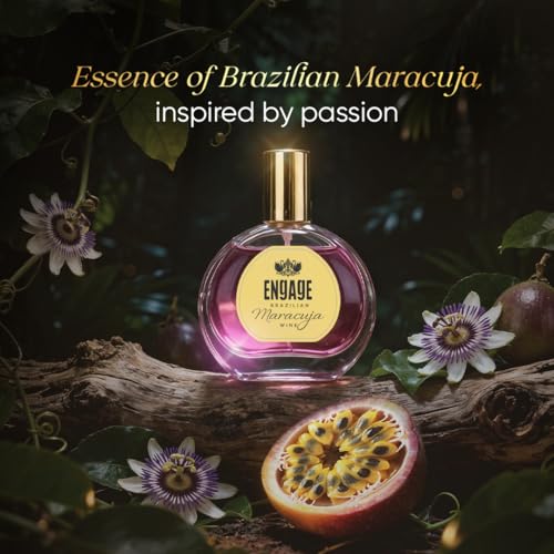 Image of Engage Brazilian Maracuja Wine Eau De Parfum for Women 50ml| Long Lasting Perfume|Musk, Vanilla|Tropical Brazilian EDP|Luxury Gift for Woman|No Paraben|No Silicones| Dermat-Tested|Crafted by Experts