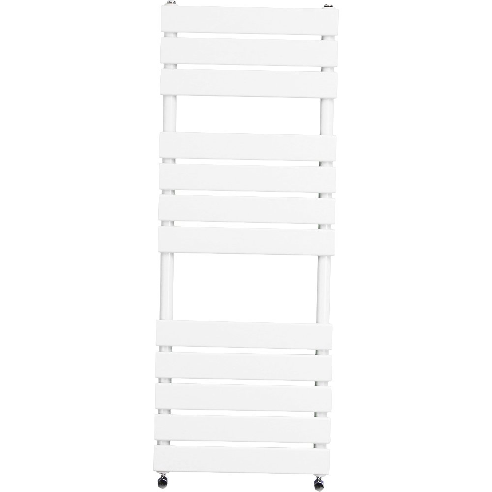Warmehaus White 1200x450mm Flat Panel Heated Towel Rail 68mm