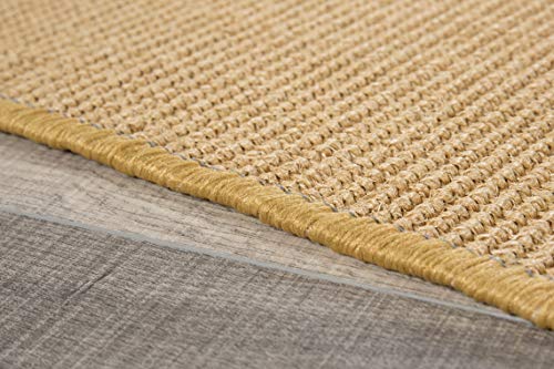 misento Sisal Teppich aus 100% Naturfaser Flachgewebe Webteppich Uni, 50 x 80 cm - 4