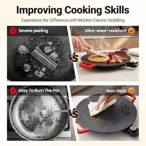 Electric Indoor Smokeless Non-stick Grill Pan, 2026 Upgraded Smokeless Indoor Electric Grill & Nonstick Griddle Compact & Versatile Cooking for Steaks, Pancakes, and BBQ (11 Inches) - Image 2