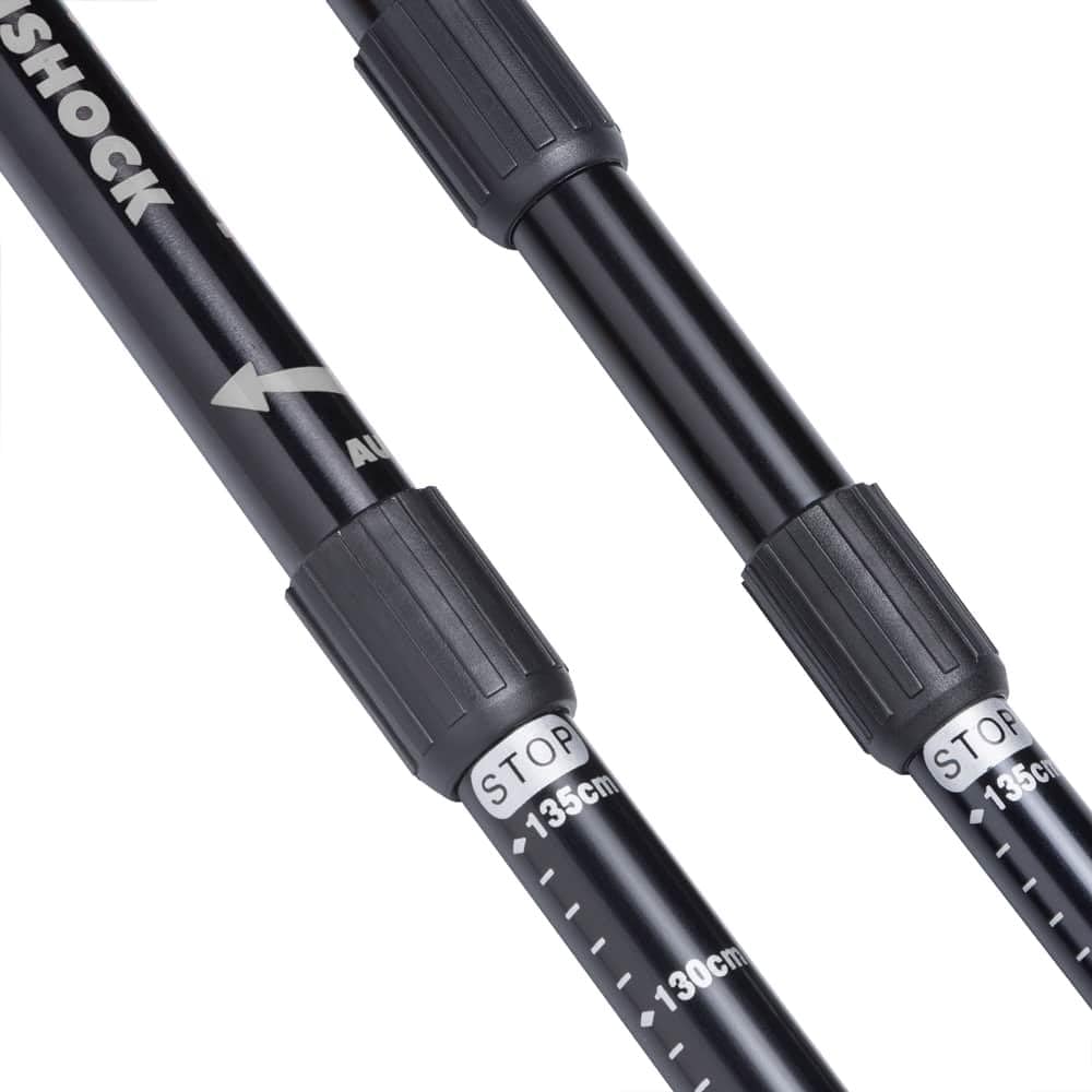 Wanderstöcke Teleskop Aufsätze Gummipuffer Nordic Walking Stöcke Verstellbar 68-135cm Dämpfung Leicht Alu Kork Herren Damen Trekkingstöcke