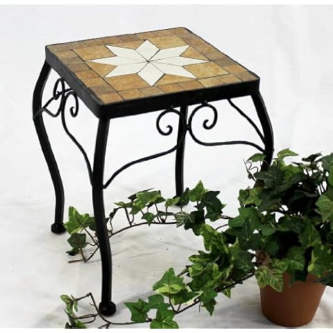 DanDiBo 12015 - Taburete de Flores con Diseño de Mosaico Cover