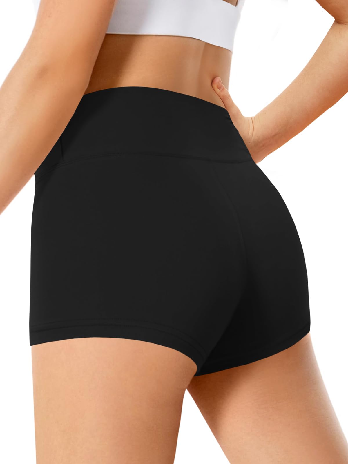 Haloumoning Girls Athletic Shorts High Waist Biker Dance Gymnastics Shorts Global Recycled Standard Global Recycled Standard Global Recycled Standard