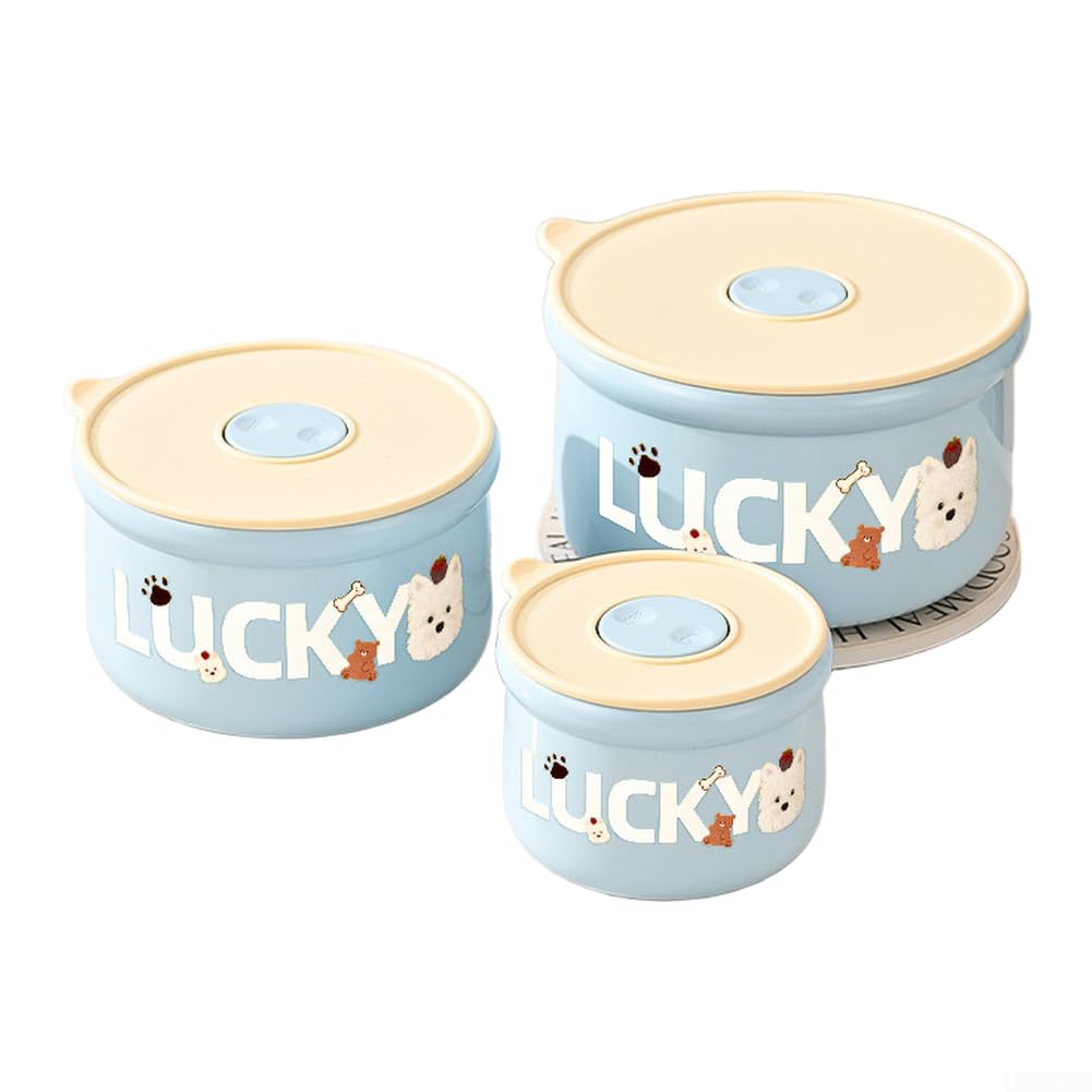 Contenitore per il pranzo in acciaio inossidabile adatto al microonde con coperchio, contenitore ermetico 304 per la preparazione dei pasti per ufficio e scuola, 16,5 x 16,5 cm (blu)