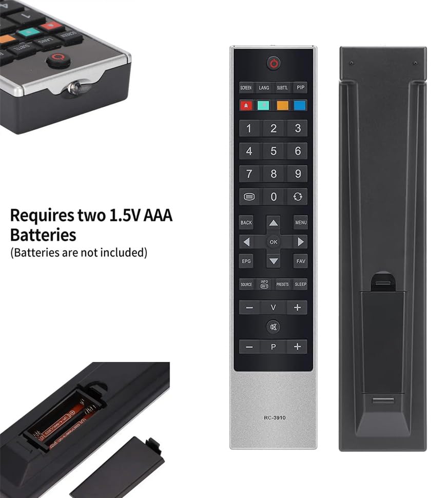 CT-3910 Replacement Remote Control for Toshiba LCD TV 46BL702B 19BL502B 22BV501B 22BL702B 40BV702B 40BV701B 40KV701B 40BL702B 37BV701B 32KV501B 32BV502B 32KV500B 32E1633DB - Image 4