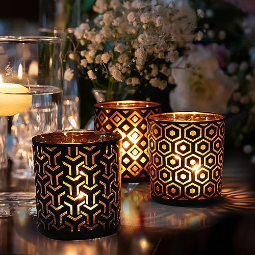 Shmilmh Black Gold Glass Candle Jars For Making Candles thumb #3