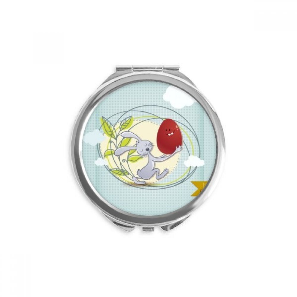 Miroir de poche lapin de pâques et mini miroir compact feuille mignon - 5