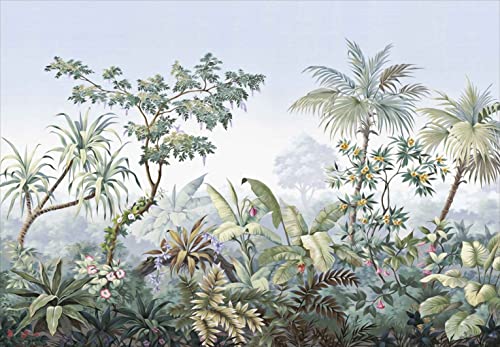 Reyhui Tropical Banana Leaf Wallpaper Green Plant Wall Murals For Bedroom Living Room (Not Self-Adhesive) #TOP2