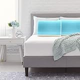 Comfort Revolution Blue Bubble Gel + Memory Foam Pillow, Contour, White