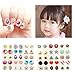 AUGSUN 240 Piece Sticker Earrings 3D Gems Girls Earrings Self-Adhesive Glitter Craft Crystal Stickers