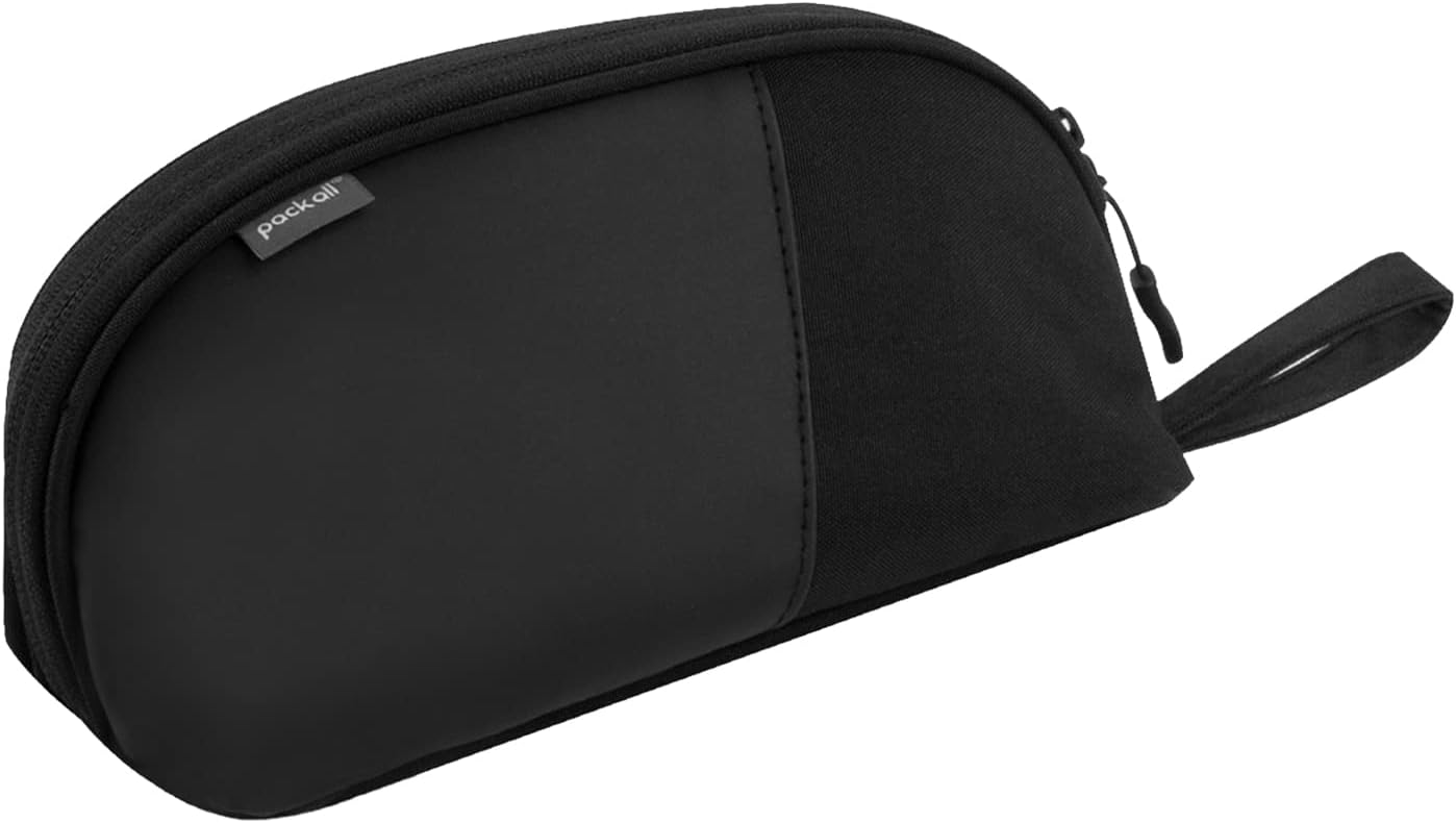 pack all Large Pencil Case with Zipper, Multi-Compartment Organizer Pouch for Pens & Makeup, Portable Stationery Bag for Office, School, Travel (Black)