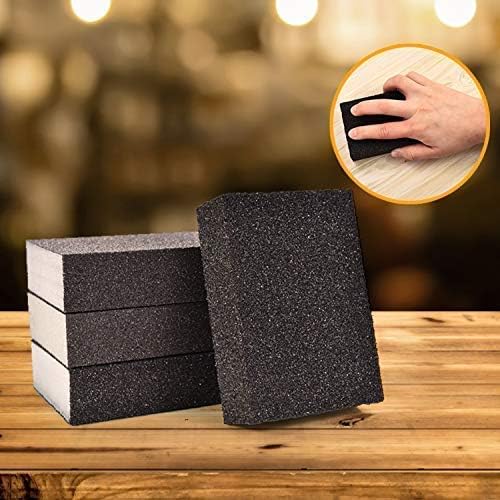 YoleShy 12 Pack Sanding Sponge, Wet Sanding Sponge Coarse/Medium/Fine/Superfine 6 Different Specifications Sanding Blocks (Brown)