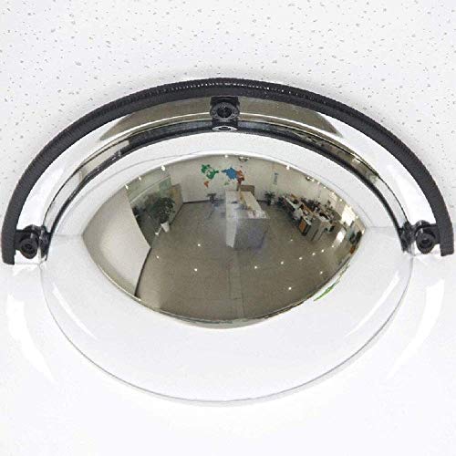 Hlwjxs Wide Angle Panoramic Wall-Mounted Traffic Mirror Outdoor Convex Mirror Panoramic Half Dome 180 Degree Viewing Angle, 1/4 Spherical Mirror, Acrylic Safety Mirror/60Cm(24Inch) #TOP14