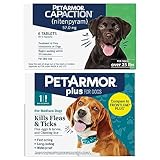 PetArmor CAPACTION Oral Flea Treatment for Dogs (6 Doses) + Bonus PetArmor Plus Topical Flea & Tick Treatment & Preventative for Dogs 25-44 lbs (1 Dose)