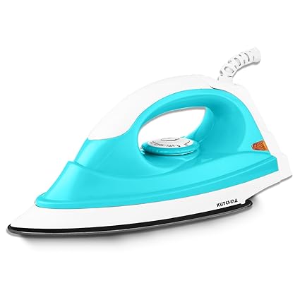 Kutchina Glory 750 Dry Iron Press for Clothes | Non-Stick Coated Soleplate | ISI Certified Press Iron | 750 Watt Dry Iron Box | 2Years Warranty on Product