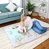 Aden + Anais Soft Baby Playmat | Muselina Reversible Cotton - Alfombrilla de actividad para niños | Plegable y acolchada | Juguete sensorial lavable | Mermelada de la selva #3
