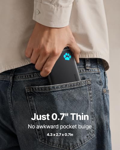 Image of INIU Portable Charger with Flashlight, 45W Fast Charging Tablet Power Bank with USB C Cable, 10000mAh Powerbank, Battery Pack for iPhone 17 16, iPad, Samsung S25 etc Travel Essential, Emergency Light