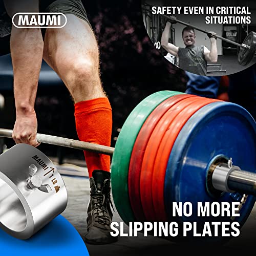 Barbell Clamp Exercise Collar Clips For Olympic Weight Plates 2 Inch Out Of Stainless Steel Iron Metal For Securing Weightplates During Weightlifting, Crossfit, Training An Lifting With Wing Screw #TOP2