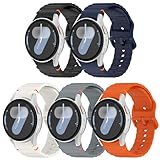 BDIG 5 Piezas Correa Compatible con Samsung Galaxy 7 6 5 4 40mm 44mm/FE 40mm/6/4 Classic 47mm 43mm 46mm 42mm/Watch 5 Pro 45mm,20mm Silicona Correa Reloj de Repuesto para Hombres y Mujeres