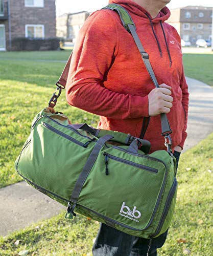 Medium Duffle Bag 60L - Packable Travel Duffel Bag for Women Men - Lightweight Luggage Bag (Dark Green)