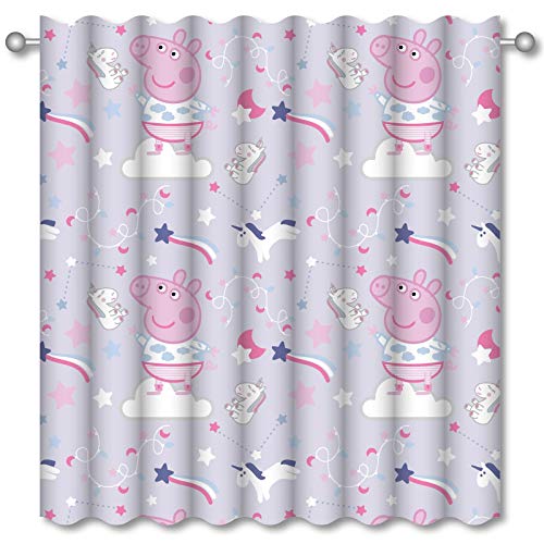 Character World Official Peppa Pig Sleepy Curtains | Purple & Pink Children’s...