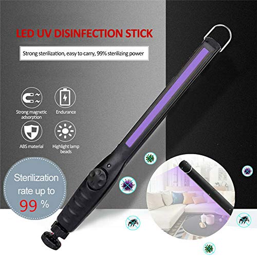 PRETTY SEE Upgraded 10W UV Wand,Portable Hand-held Waterproof UV Lamp for Hotel Household