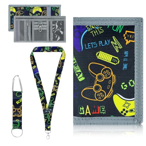JOZMMZEOOA Portafoglio per Bambini,Trifold Portafogli Portafoglio Uomo Piccolo Pieghevole Wallet Portamonete Bambino con...