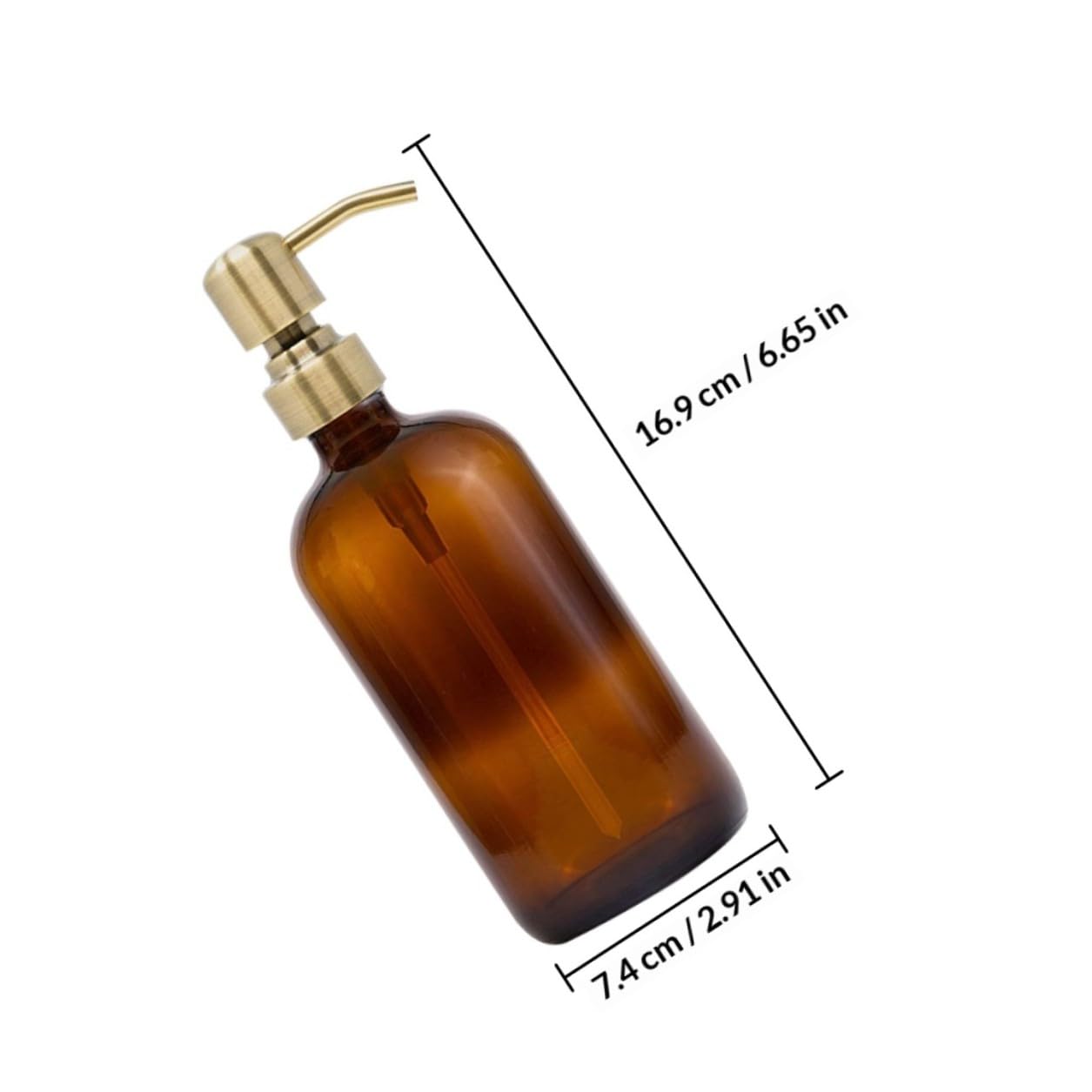4 Juegos Botella Dispensadora de Vidrio 500ml, Redonda