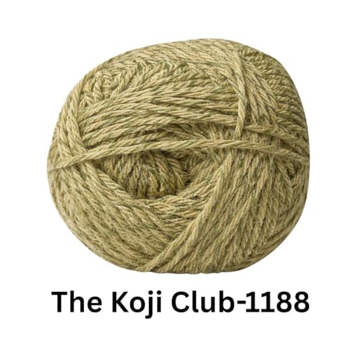Image of VCR Mustard Yellow and Grey Color Yarn, 100 Grams Hank, 275 Meters Length, 80% Acrylic, 20% Nylon Ball The Koji Club Yarn for Crochet and Knitting, Pack of 1, Suitable for DIY