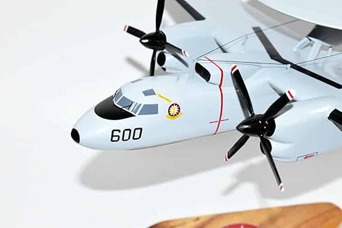 Miniatura 8 de Squadron Nostalgia LLC VAW-116 Sun Kings E-2c Modelo, azul marino, 154 (18" Envergadura), Caoba