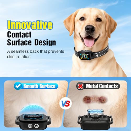 2 Pack Bark Collar, Smart Dog Bark Collar for Large Medium Small Dogs, Rechargeable Ultra-Light Training Collar with Beep Vibration, Anti Barking Device with 5-Level Sensitivity (Black) - Image 4